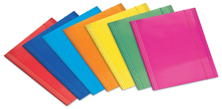 CARTELLA 3 LEMBI CON ELASTICO 26X35 FUXIA 1807