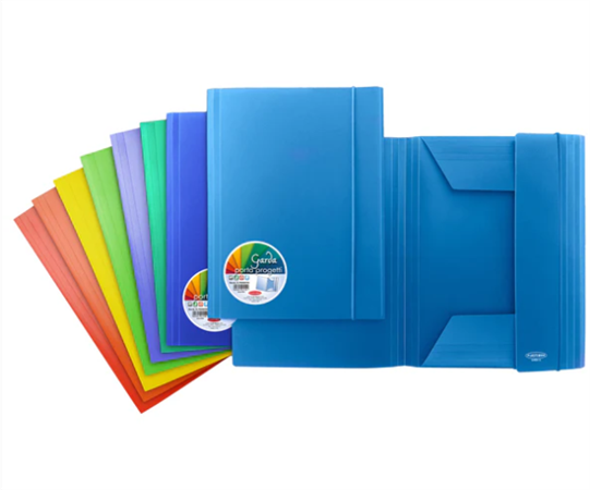 CARTELLA PPL CON ELASTICO GARDA 25,7X34,5CM ASS.     P0000190