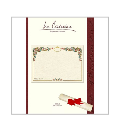 DIPLOMI PERGAMENA LA CERTOSINA A4   ALE 12FG  1920-8