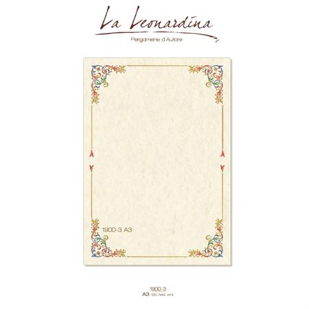 DIPLOMI PERGAMENA LEONARDINA A3     1900-3