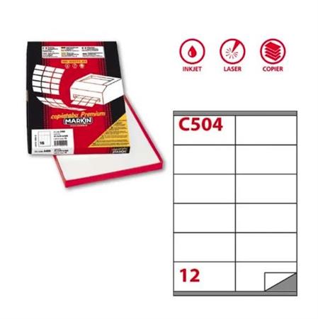 ETICHETTE ADESIVE PER FOTOCOPIATRICI MARKIN 105X48CM C504