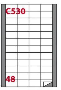 ETICHETTE ADESIVE BIANCHE 48X25MM C530 TOP QUALITY
