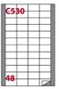 ETICHETTE ADESIVE BIANCHE 48X25MM C530 TOP QUALITY
