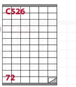 ETICHETTE ADESIVE BIANCHE A4 35X23 C526 TOP QUALITY