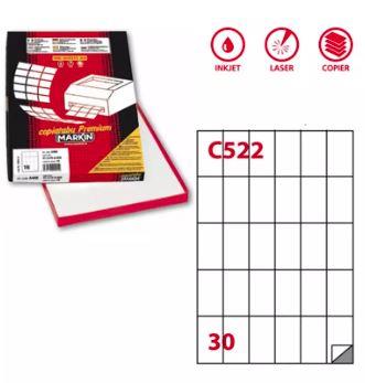 ETICHETTE ADESIVE A4 35X59MM C522 MARKIN
