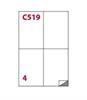 ETICHETTE ADESIVE A4 105X148MM C519 TOP QUALITY