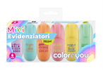 EVIDENZIATORE MINI PASTEL 6PZ TOP CXY      11065