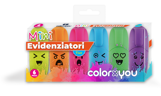 EVIDENZIATORE MINI FLUO 6PZ TOP CXY        11066