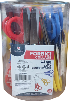 FORBICI COLLAGE CON LAMA CENTIMETRATA IN ACCIAIO CM.13 10980