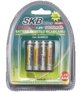 BATTERIE MINI STILO RICARICABILI 4PZ  38049055