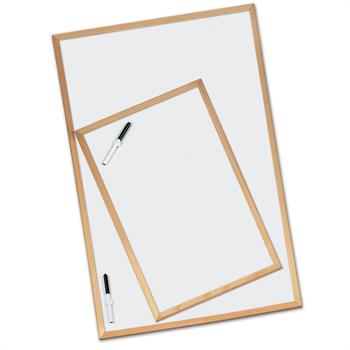 LAVAGNA BIANCA CORNICE LEGNO CM.60X90 LEBEZ 1171