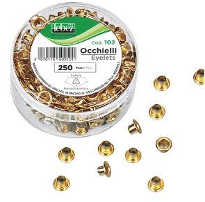 OCCHIELLI IN OTTONE DIAMETRO 5MM 102