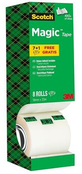 SCOTCH NASTRO ADESIVO MAGIC 19X33 7+1    7100026960