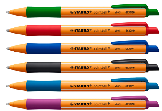 PENNA A SCATTO STABILO POINTBALL 0,5MM NERA 6030/46