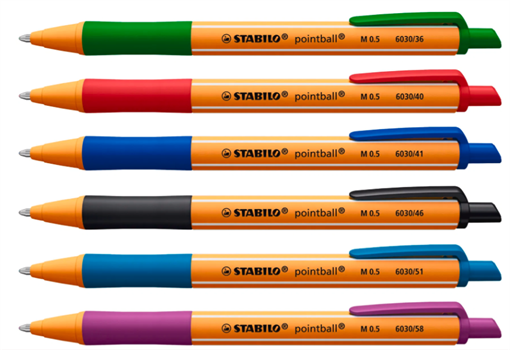 PENNA A SCATTO STABILO POINTBALL 0,5MM NERA 6030/46