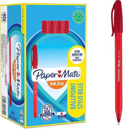 PENNA A SFERA PAPERMATE INKJOY 100ST 1MM ROSSO 50PZ S0957140