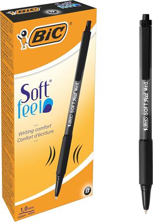 PENNA BIC SOFT FEEL NERO 1,0MM 12PZ     837397