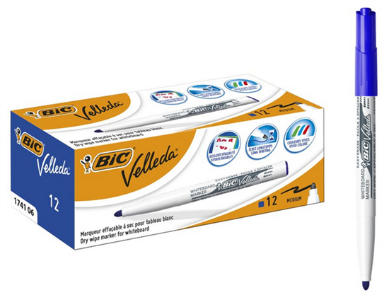 PENNARELLO LAVAGNA VELLEDA BLU BIC 174106  9581701