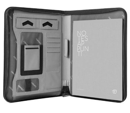 PORTABLOCCO GATE TRENDED ECOPELLE C.ZIP A4 NERO INTEMPO 8248GAT34