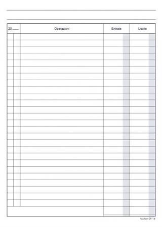 REGISTRO CASSA ENTRATA-USCITA A4    96PG 0904