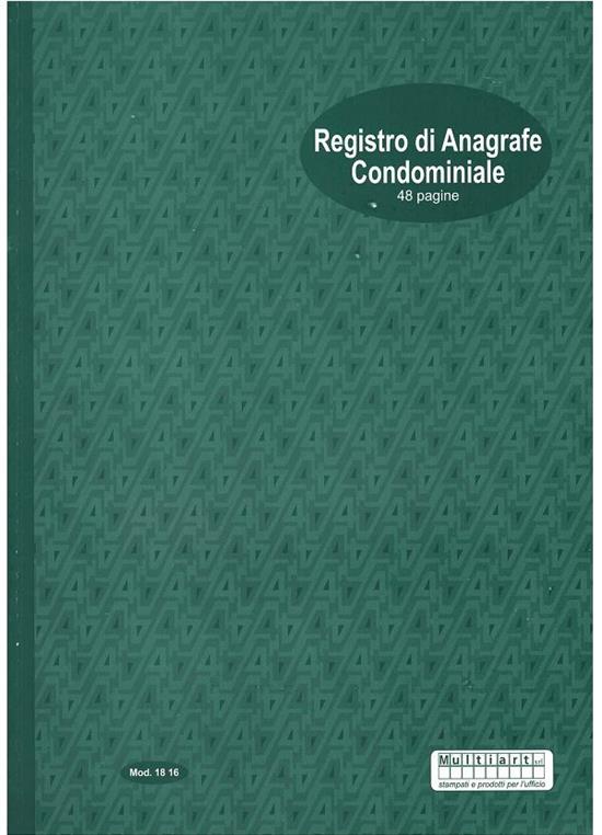 REGISTRO ANAGRAFE CONDOMINIALE 48PG 1816 REGISTRO ANAGRAFE CONDOMINIALE 48PG 1816