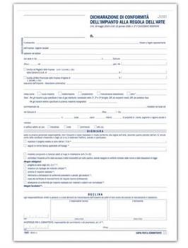 DICHIARAZIONE CONFORMITA' ALLA REGOLA 3701