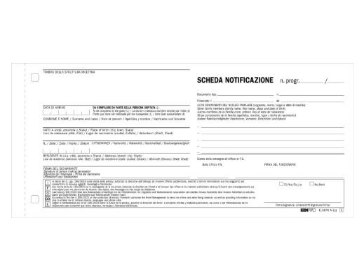 SCHEDA NOTIFICA 200PZ SNAP 2717