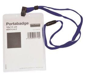 PORTABADGE 10X14 VERTICALE C/LACCIO 30PZ 01NIK305