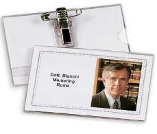 PORTA BADGE 90X55MM C/CLIP+SPILLA LEBEZ 50PZ ART.31-090-B