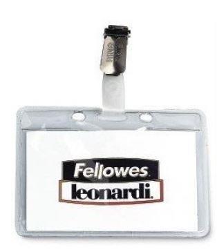 PORTA BADGE CON CLIP IN METALLO FELLOWES 453M