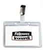 PORTA BADGE CON CLIP IN METALLO FELLOWES 453M