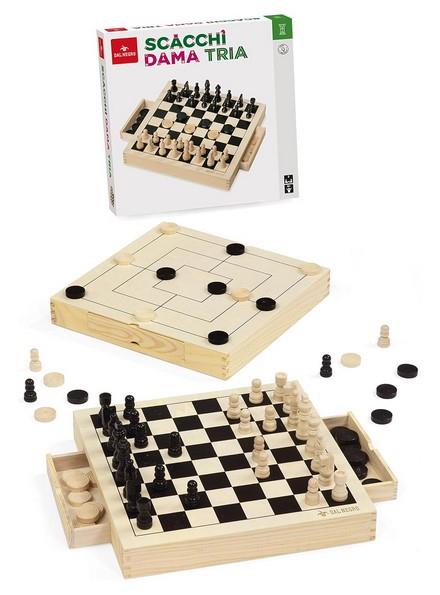 DAL NEGRO SCACCHI DAMA LEGNO TRIA     53490 DAL NEGRO SCACCHI DAMA LEGNO TRIA     53490