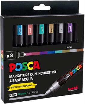 UNI POSCA METAL 8PZ            MPC5MM8P