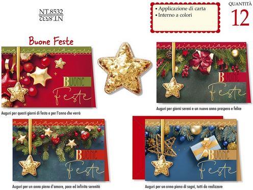 BIGLIETTI NATALE 12PZ CROMO NT8532 BIGLIETTI NATALE 12PZ CROMO NT8532