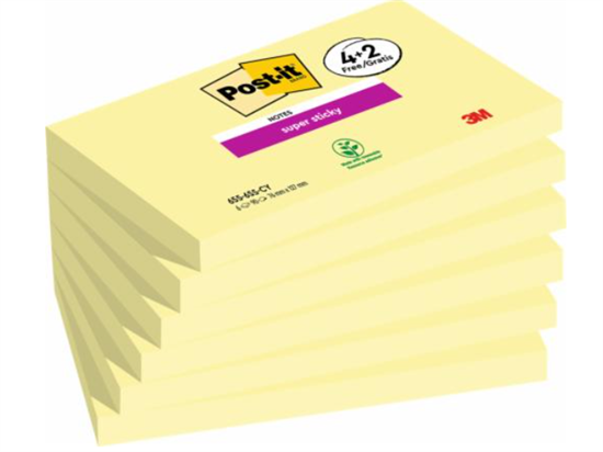 POST-IT SUPER STICKY 76X127 90FF    655-12SSCY 7100259448