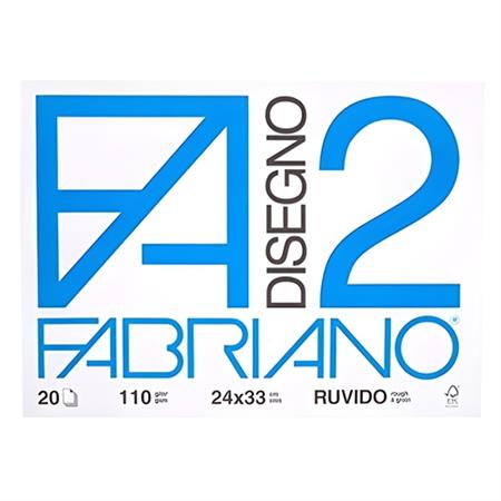 ALBUM DISEGNO FABRIANO F2 RUVIDO 24X33 20FF 110GR    4004110
