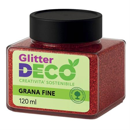 GLITTER GRANA FINE ROSSO 120ML      13398/03