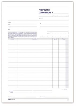 BLOCCO PROPOSTA COMMISSIONE A5 DUPLICE COPIA 50 MODULI 2213