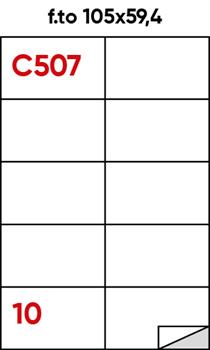 ETICHETTE ADESIVE 105X59,4  C507