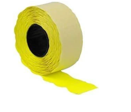 ROTOLO ETICHETTE 26X12 GIALLO FLUO CONF. 10 ROTOLI