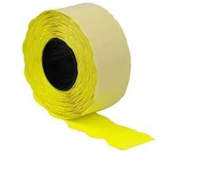 ROTOLO ETICHETTE 26X12 GIALLO FLUO CONF. 10 ROTOLI