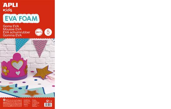 FOGLI GOMMA EVA 40X60 BIANCO 5PZ    12769