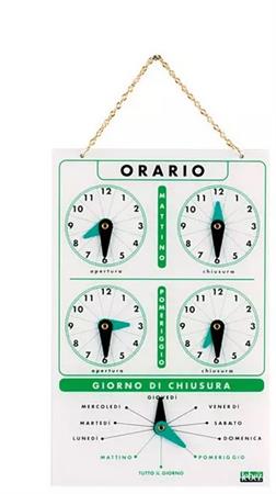 CARTELLO ORARIO CON CATENELLA LEBEZ 4506