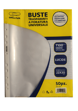 BUSTE CON FORI 22X30 MEDIO 50PZ TOP QUALITY   10864