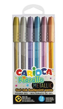 PENNA GEL CARIOCA FIORELLA METALLIC 6PZ 43363