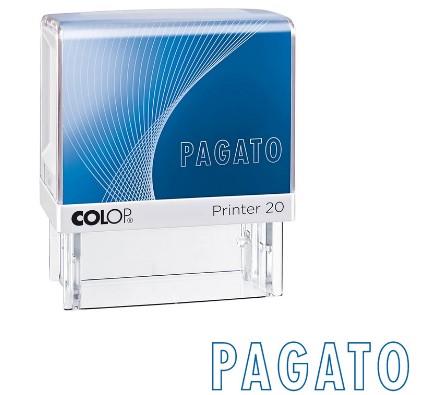 TIMBRO PRINTER PAGATO 14X38MM COLOP  0126