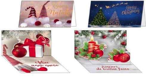 BIGLIETTI NATALE 12X17 POP UP CROMO 12PZ ASS. NT8511
