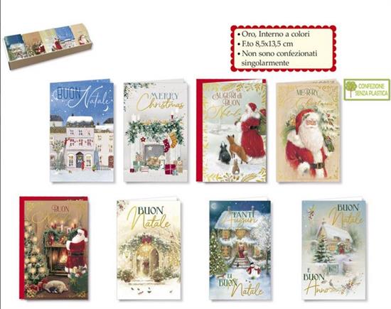 BIGLIETTI XMAS 8,5X13,5CM 120PZ ASSORTITI NT8547
