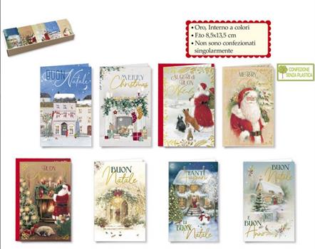 BIGLIETTI XMAS 8,5X13,5CM 120PZ ASSORTITI NT8547