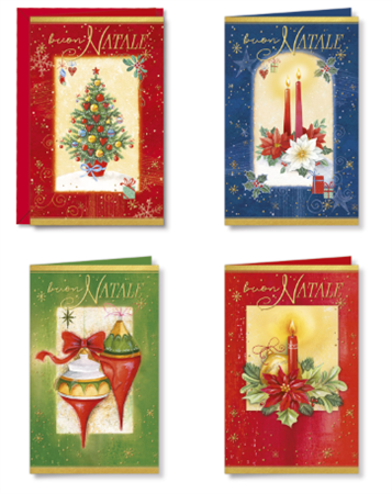 BIGLIETTI DI NATALE 8X13 ASS. 120PZ NT8546